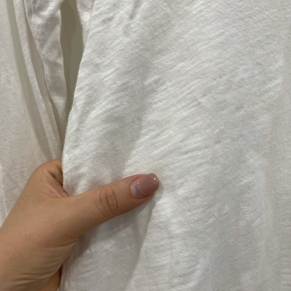 Anthropologie Little Yellow Button Embroidered Cuff White Top XS - Picture 9 of 9